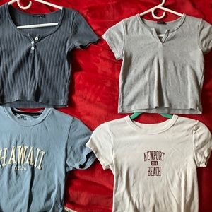 BUNDLE of 4 super cute brandy Melville shirts
